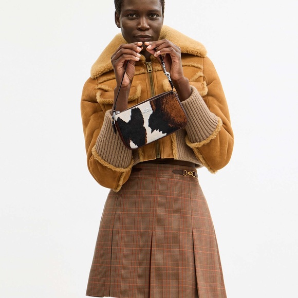 COACH Nolita 19 With Cow Print CCV61, cow printed haircalf/Sv/Cow Multi NWT - Picture 5 of 16